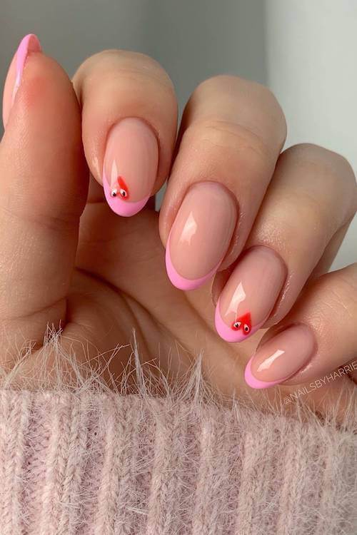 classy Valentine's Day nails