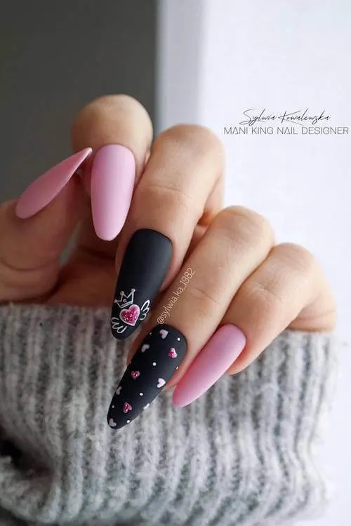 classy Valentine's Day nails