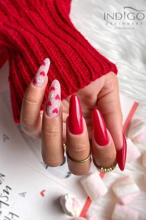 classy Valentine's Day nails