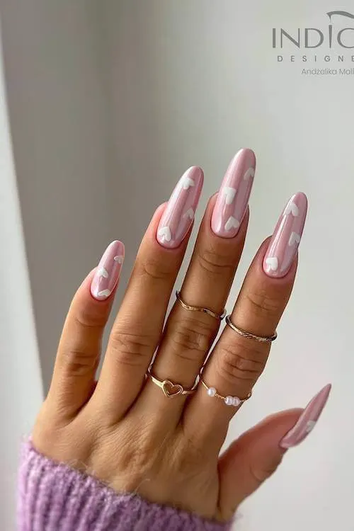 classy Valentine's Day nails