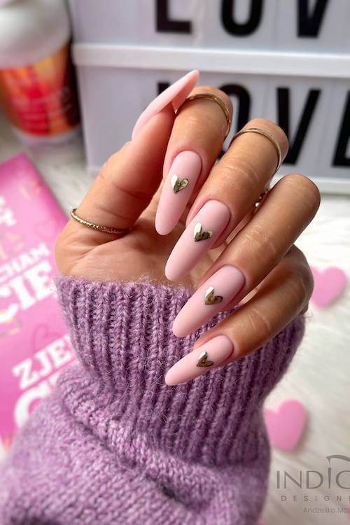 classy Valentine's Day nails