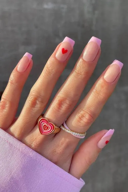 classy Valentine's Day nails