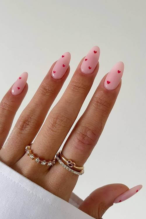 classy Valentine's Day nails