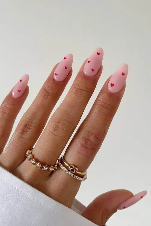 classy Valentine's Day nails