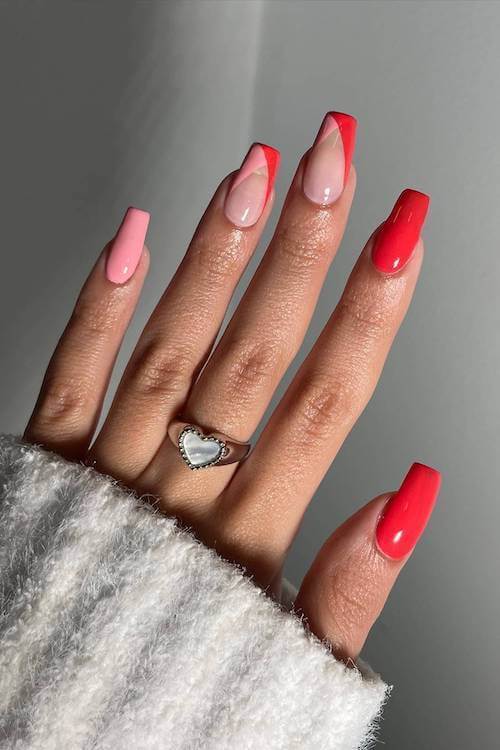 classy Valentine's Day nails