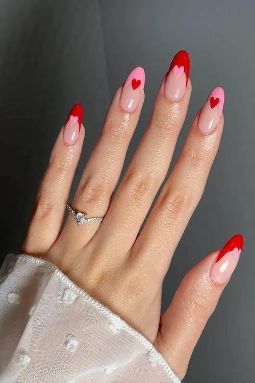 classy Valentine's Day nails
