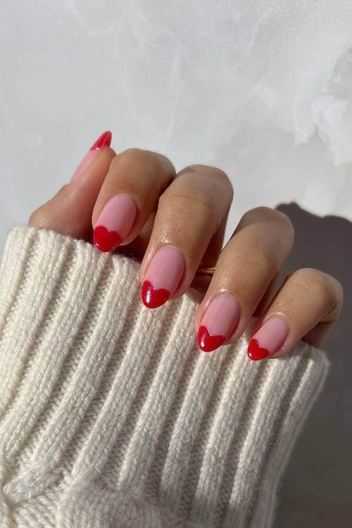 classy Valentine's Day nails