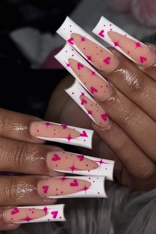classy Valentine's Day nails
