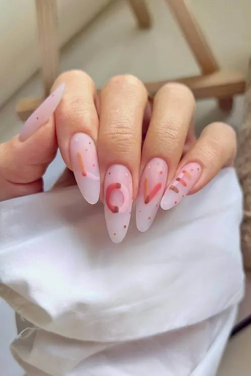 classy Valentine's Day nails
