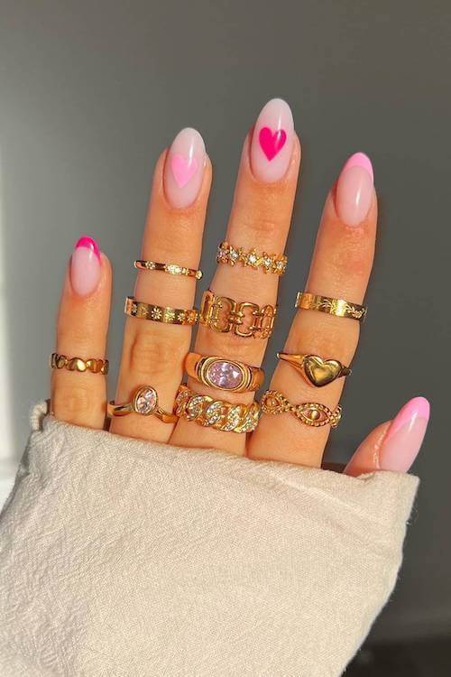 classy Valentine's Day nails