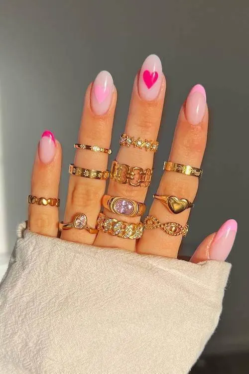 classy Valentine's Day nails