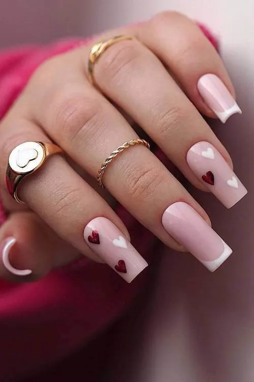 classy Valentine's Day nails