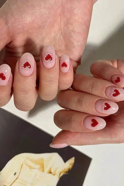 classy Valentine's Day nails