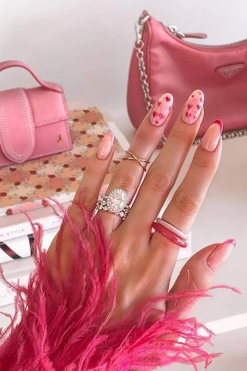 classy Valentine's Day nails
