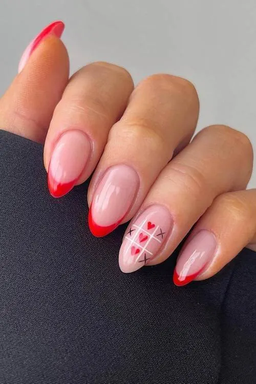 classy Valentine's Day nails