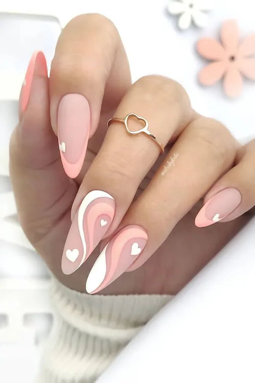 classy Valentine's Day nails
