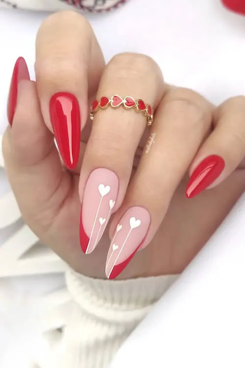 classy Valentine's Day nails