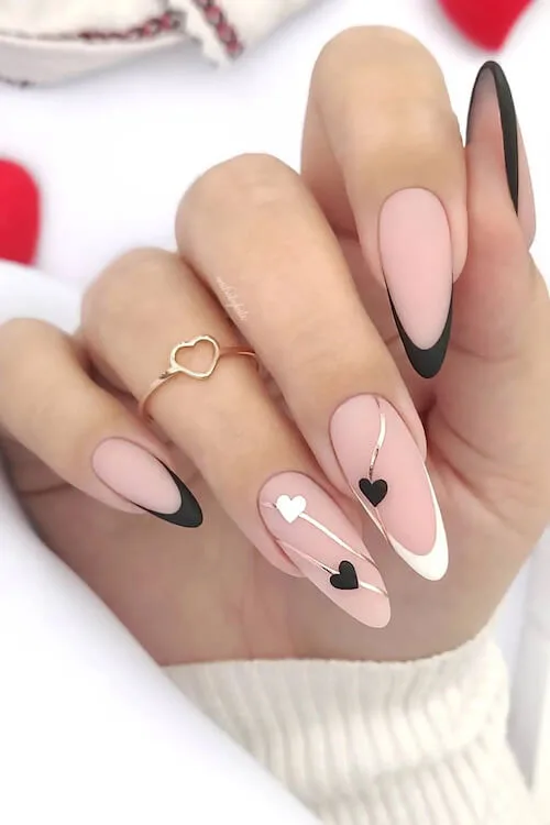 classy Valentine's Day nails