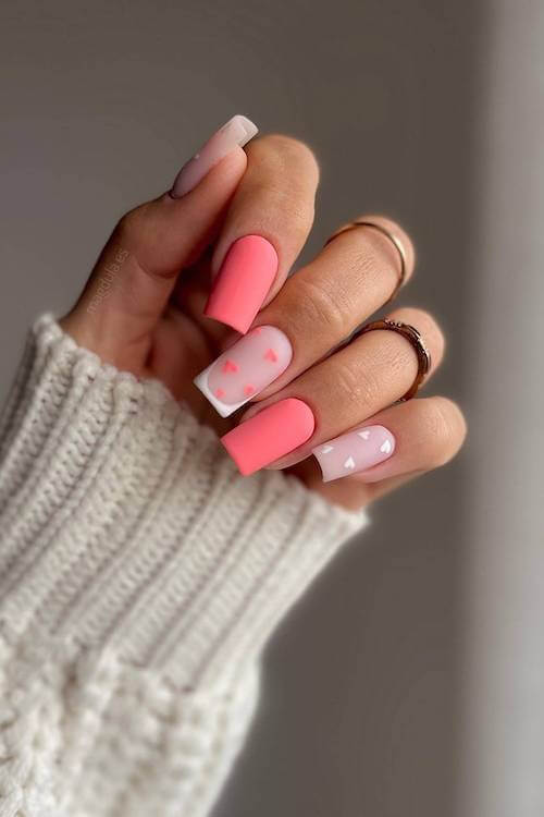 classy Valentine's Day nails