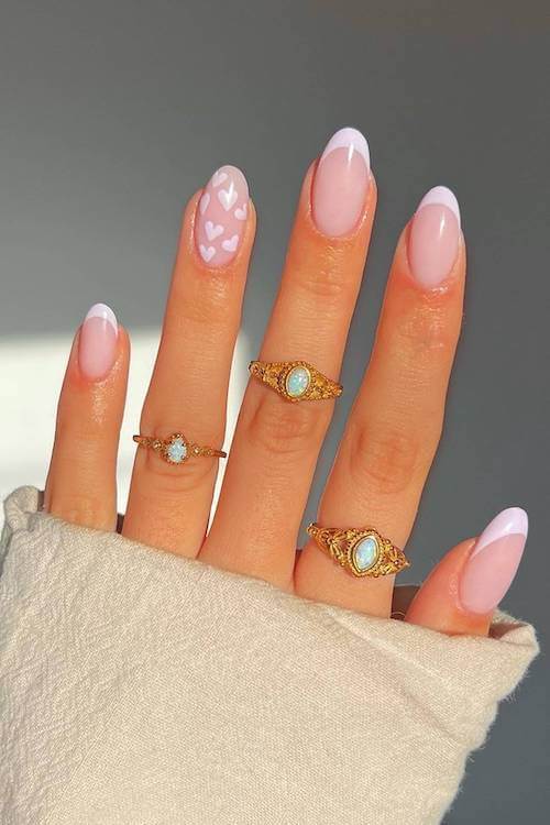 classy Valentine's Day nails