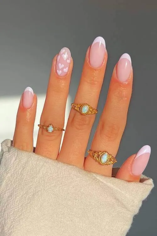 classy Valentine's Day nails