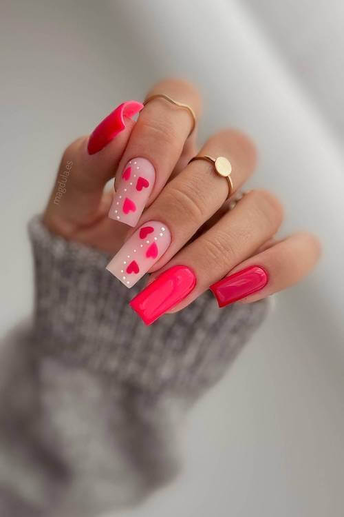 classy Valentine's Day nails
