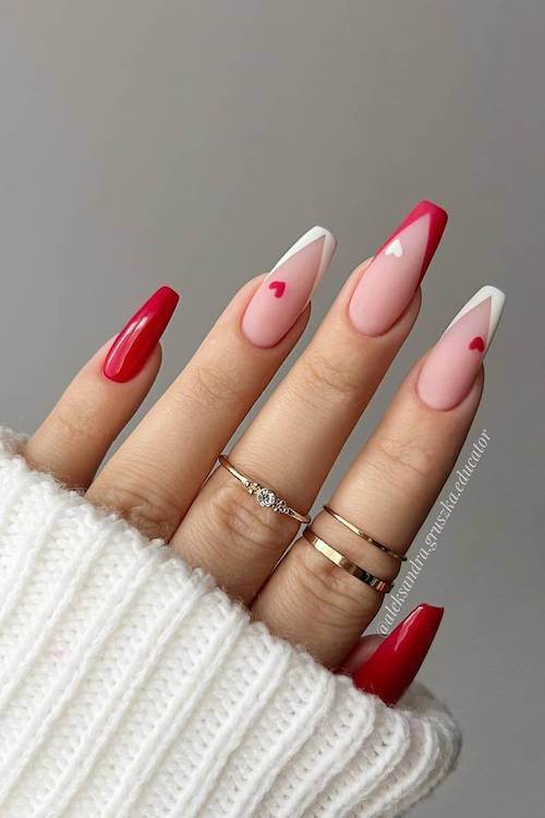 classy Valentine's Day nails