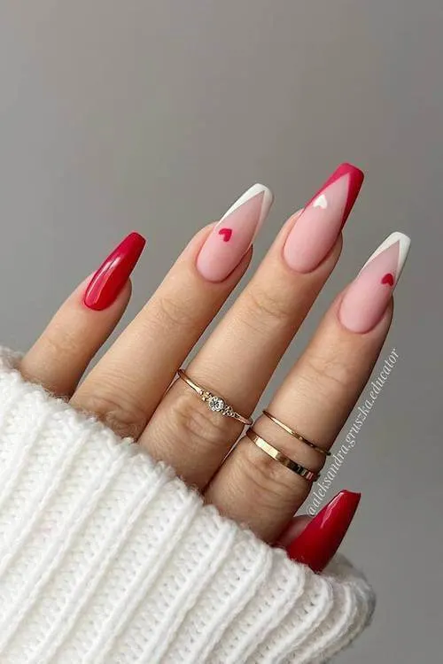 classy Valentine's Day nails