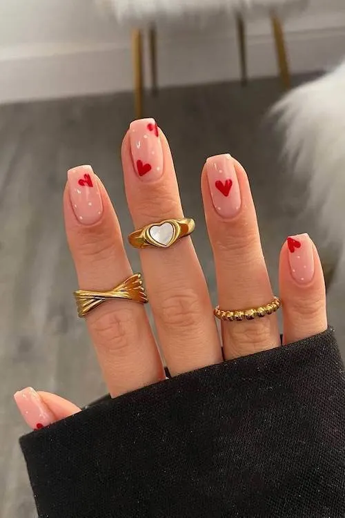 classy Valentine's Day nails