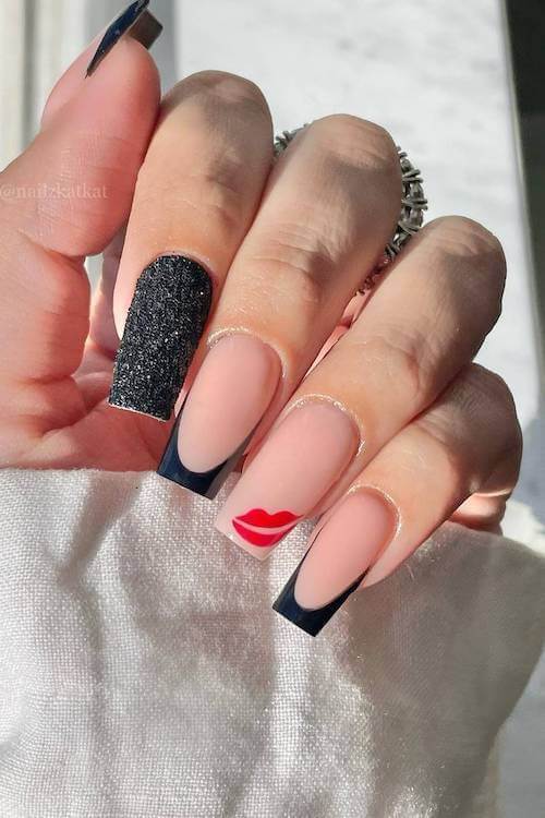 classy Valentine's Day nails