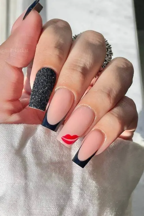 classy Valentine's Day nails
