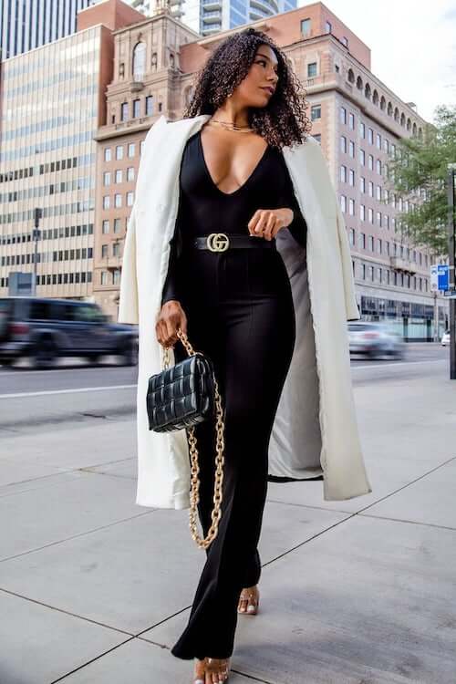 classy bodysuit outfits for black woman