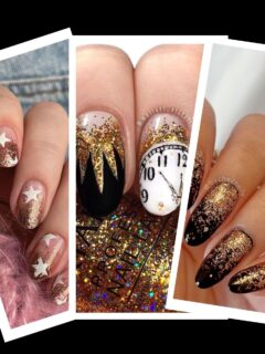 classy cute New Years Eve nails