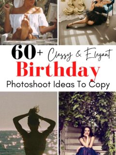 classy elegant birthday photoshoot ideas