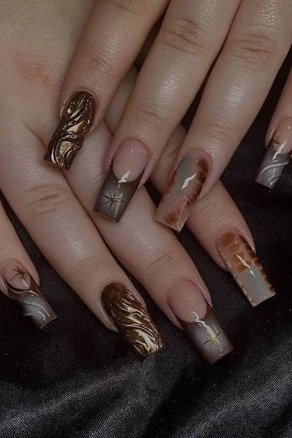 classy fall nails