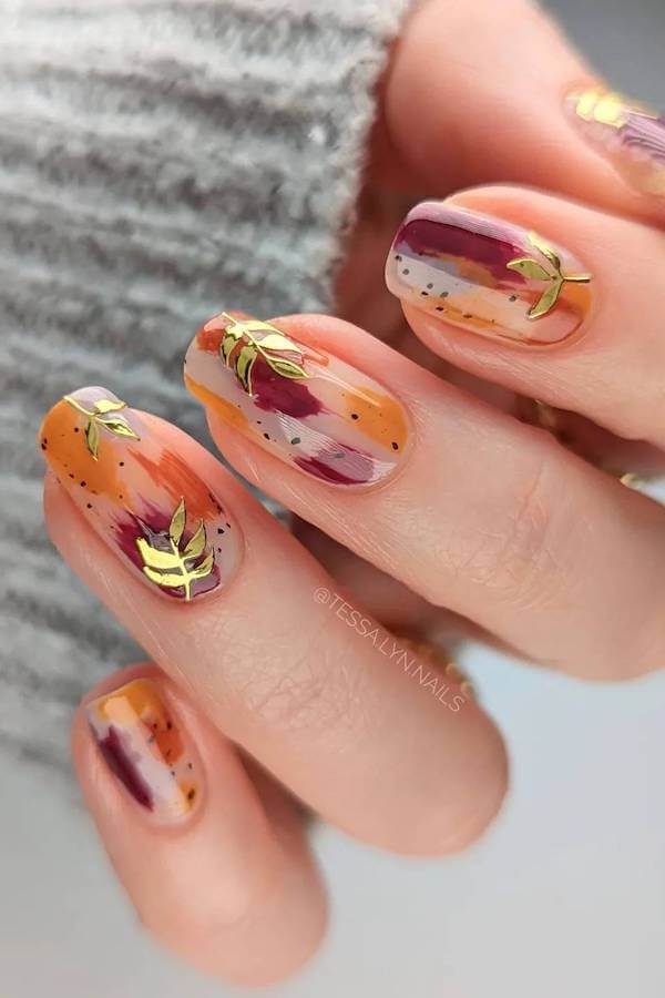 classy fall nails