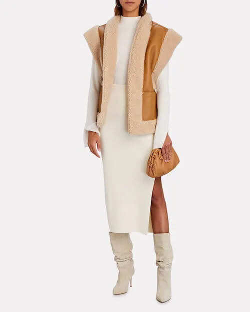 classy fur vest outfits