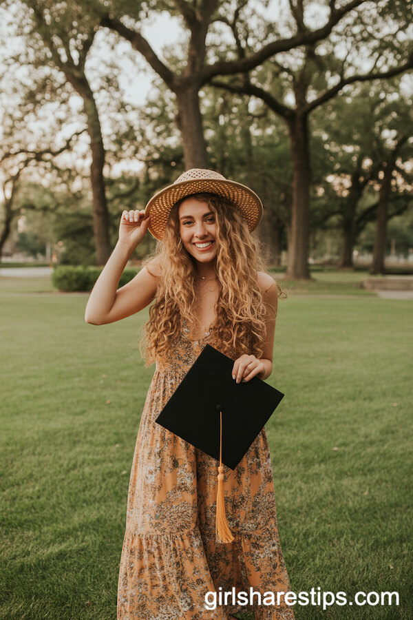 Boho Floral Maxi Dress and Straw Hat Look