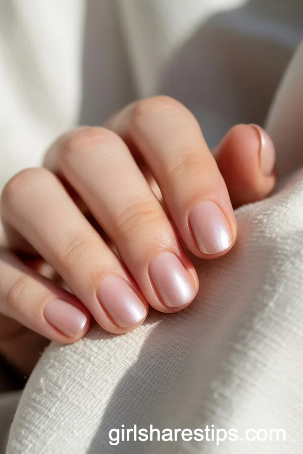 Ultra-Sheer Barely-Pink Short Natural Nails