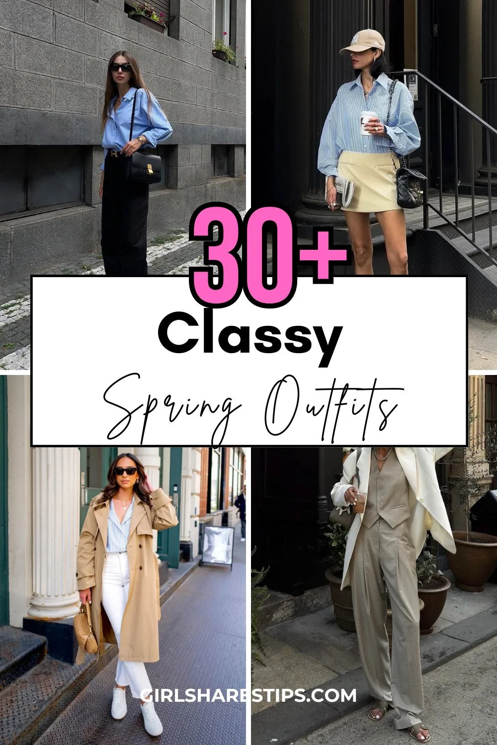 classy spring outfits collage