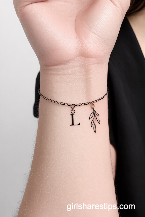 Dainty Bracelet-Inspired Wrist Tattoo