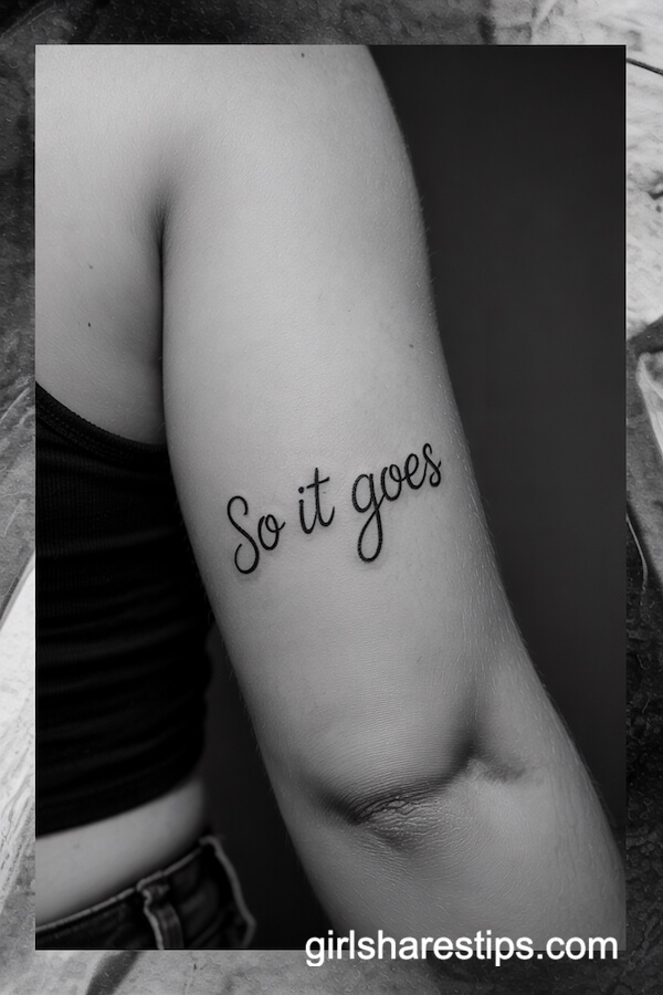 Elegant Script Arm Tattoo
