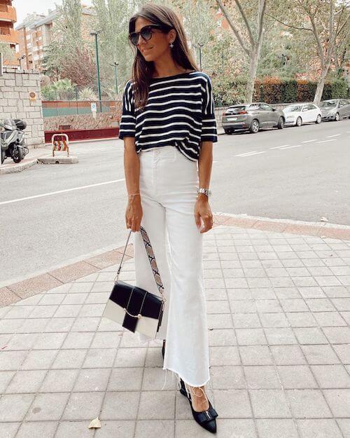 White Jeans Outfit Ideas for Spring and Summer