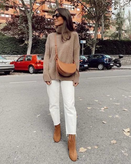 White Jeans Outfit Ideas for Fall