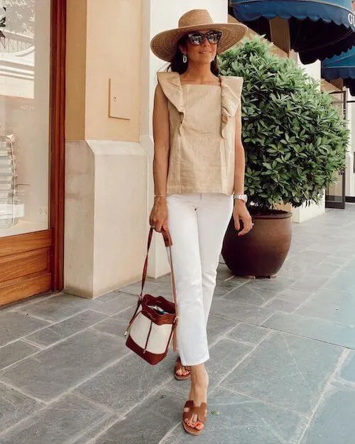 White Jeans Outfit Ideas for Spring and Summer