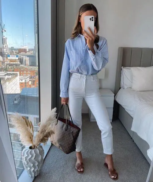 White Jeans Outfit Ideas for Spring and Summer