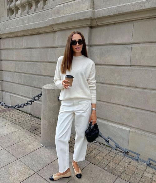 White Jeans Outfit Ideas for Fall