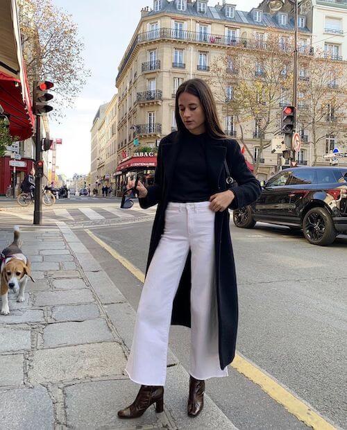 White Jeans Outfit Ideas for Winter