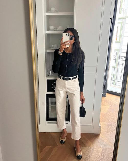 White Jeans Outfit Ideas for Fall
