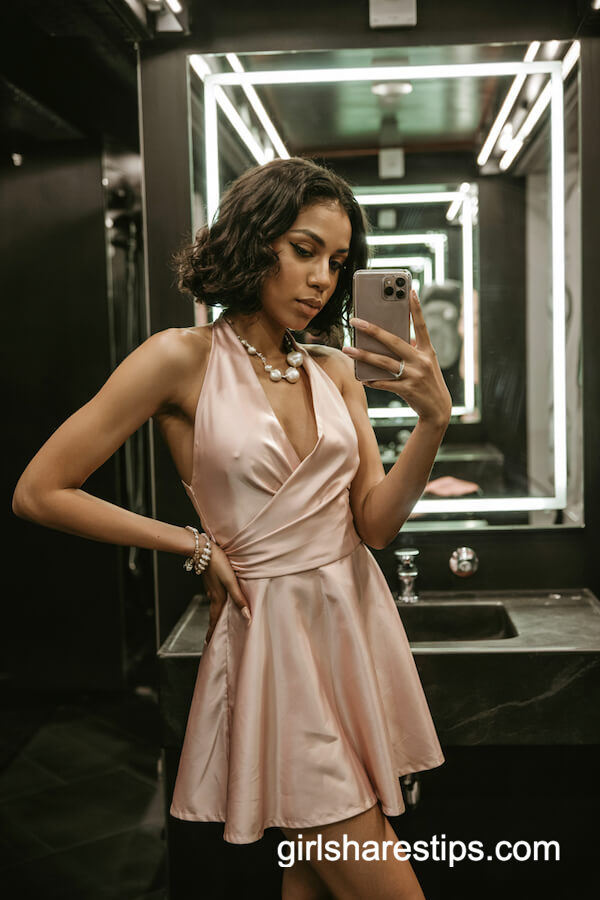 Soft Pink Halter Mini Dress
